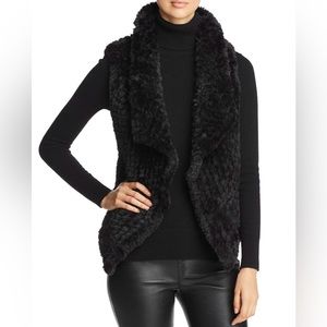NEW Knitted Faux Rabbit Fux Vest - NWT